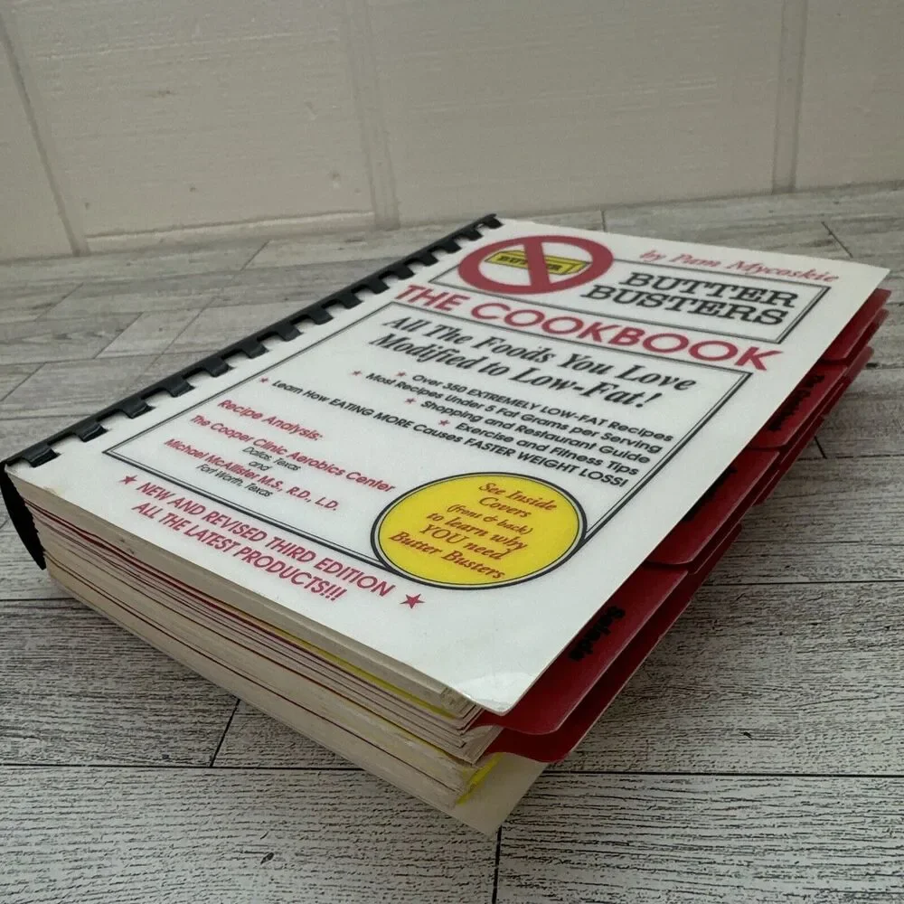 Butter Busters Cookbook - Pam Mycoskie (spiral bound) 3rd Ed Low-Fat Healthy 90s